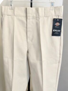 Dickies 874 Original Fit Womens Work Pants Cream Off White Size 10/30 NWT